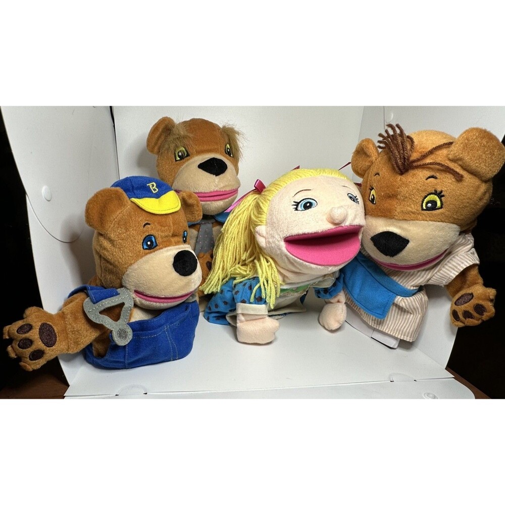 Lakeshore Goldilocks & the Three Bears Storytelling Hand Puppets Set w/ Bag